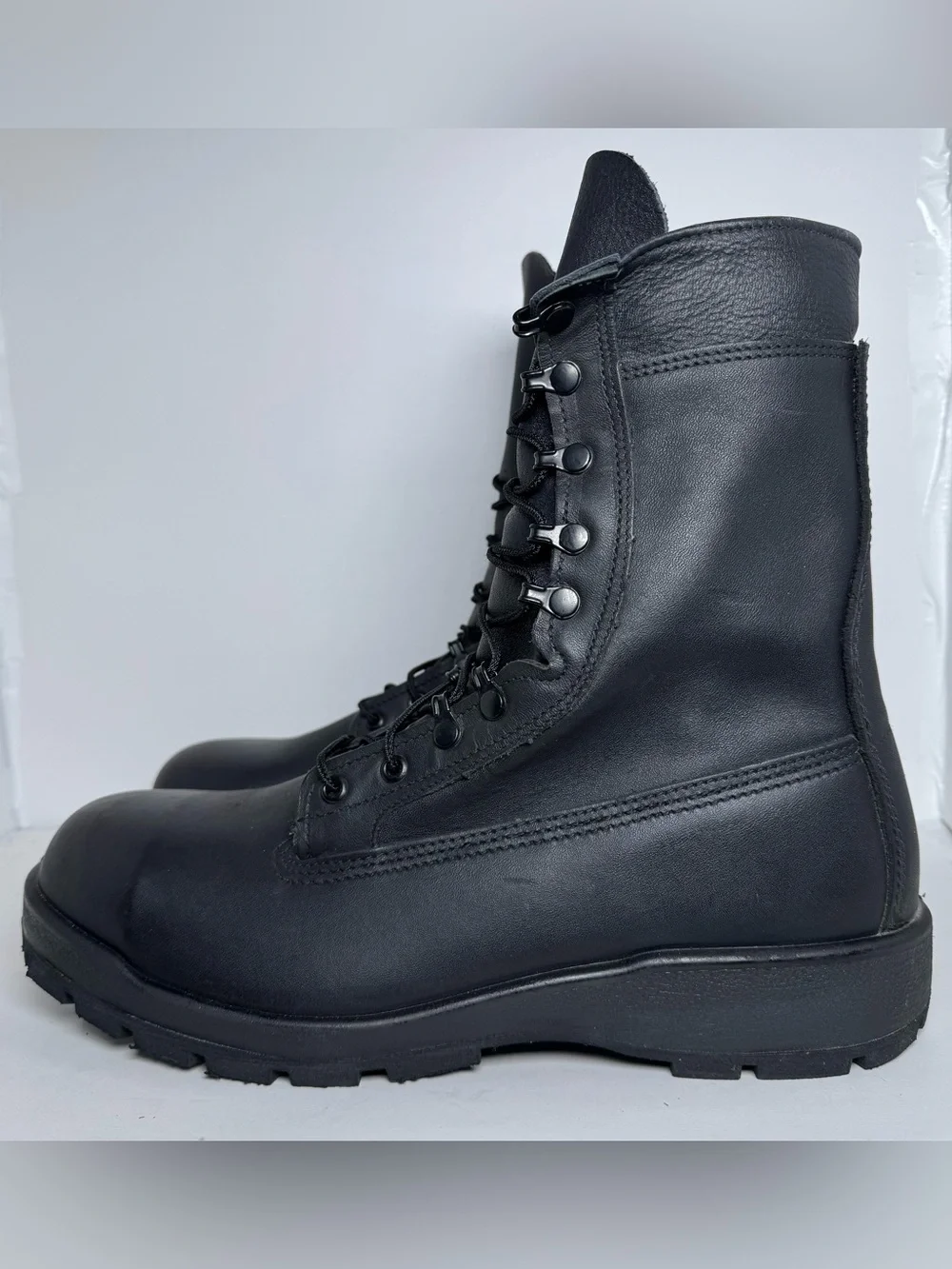 BELLEVILLE 360ST Men's Steel-Toe Military Black Leather Vibram Boots Size 12M